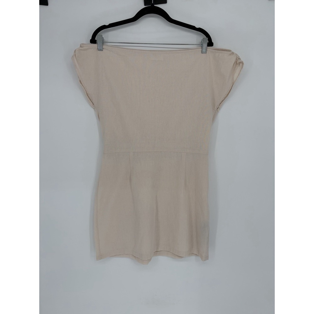 Allfenix‎ linen blend one shoulder Pink mini dress size M